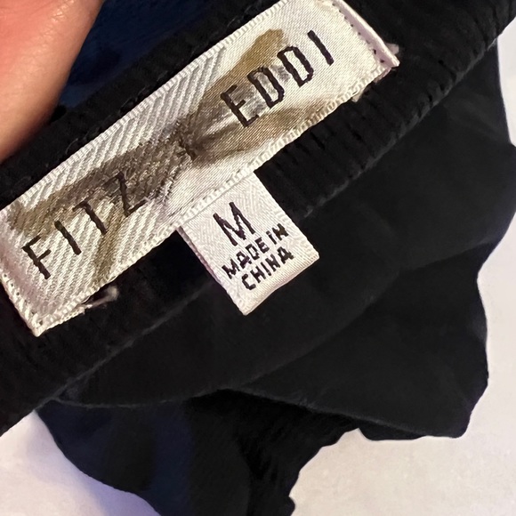 M Fitz + Eddi Women Black Ribbed Tank Top Spring Summer Medium Sleeveless BKE. - Picture 8 of 13